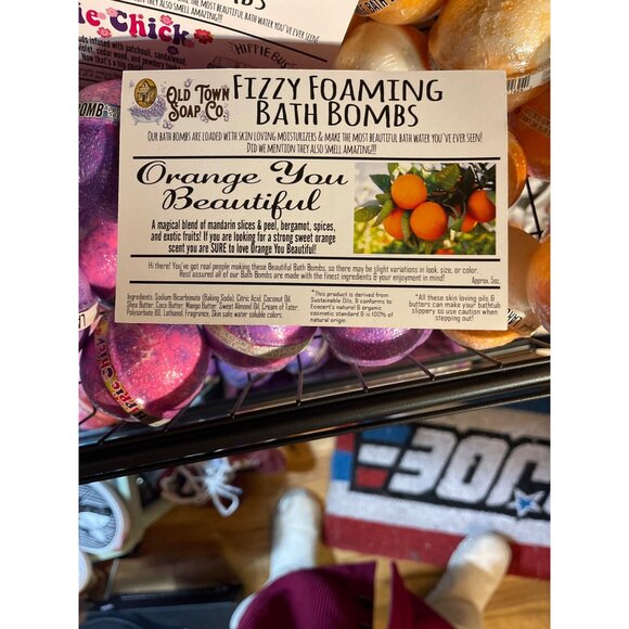 Old Town Soap Co. Fizzy Foaming Bath Bombs Assorted Scents Lavender Orange More! - Picture 5 of 14